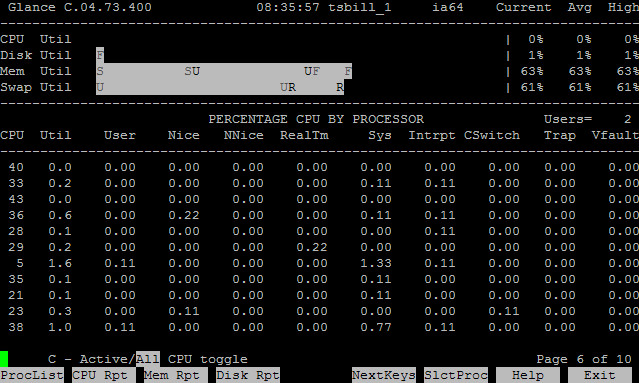 HP-UX在线性能监控工具GlancePlus介绍(一) - 王大头 - 王大头