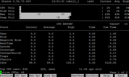 HP-UX在线性能监控工具GlancePlus介绍(一) - 王大头 - 王大头