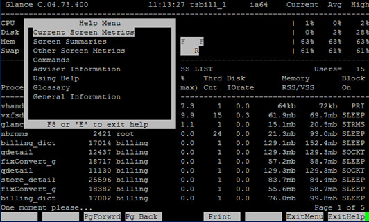 HP-UX在线性能监控工具GlancePlus介绍(一) - 王大头 - 王大头