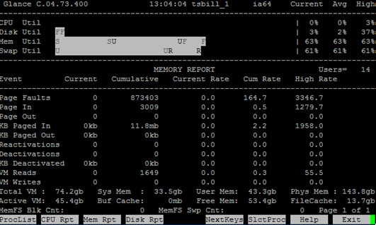 HP-UX在线性能监控工具GlancePlus介绍(一) - 王大头 - 王大头