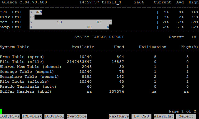 HP-UX在线性能监控工具GlancePlus介绍（二） - 王大头 - 王大头
